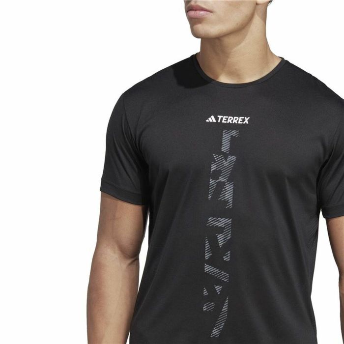 Camiseta de Manga Corta Hombre Adidas Agr Shirt Negro 3