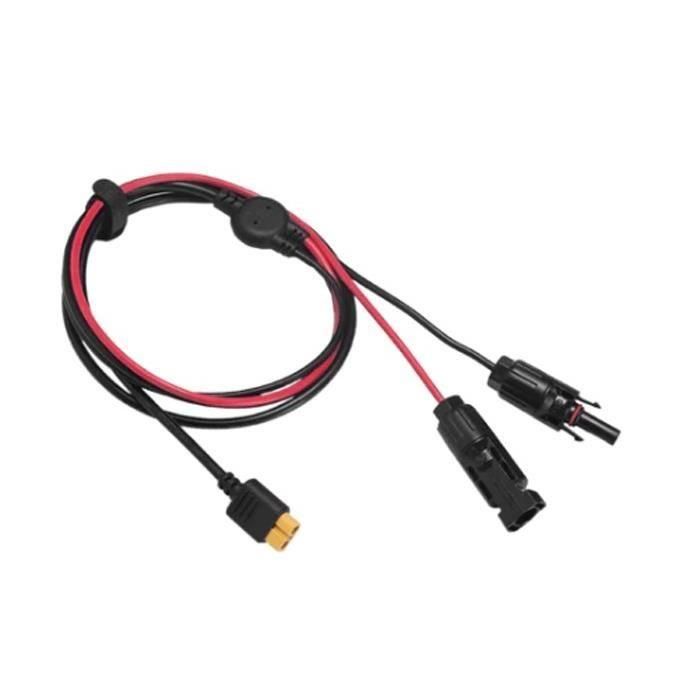 Cable solar ECOFLOW MC4 del XT60i OB03750 - 3,5 m - Negro - Para conectar el panel solar al generador Cable solar ECOFLOW MC4 del XT60i OB03750 - 3,5 m - Negro - Para conectar el panel solar al generador