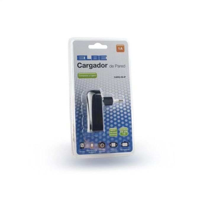CARG-09-IP Cargador de pared universal USB 1A - Elbe 7 CARG-09-IP Cargador de pared universal USB 1A - Elbe 7