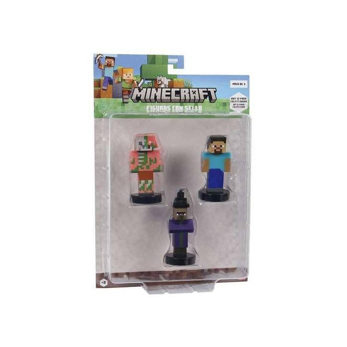 Figura minecraft pack de 3 figuras. - modelos surtidos 3 Figura minecraft pack de 3 figuras. - modelos surtidos 3
