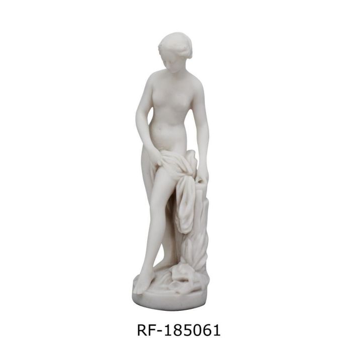 DKD Home Decor Figura Decorativa Neoclásica Blanca de Resina. Dimensiones: 10.5 x 13.5 x 33.5 cm