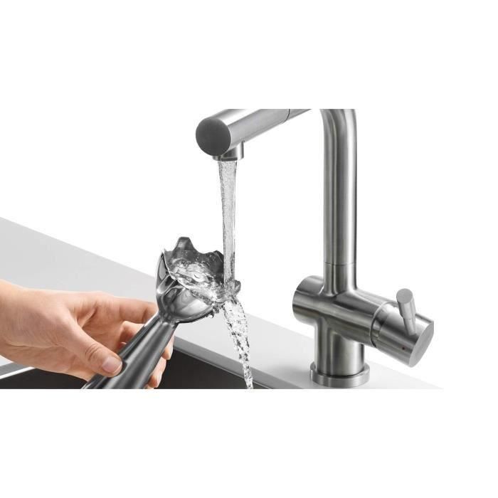 Braun MQ3045WH Batidora de mano, 2 picadores, accesorio licuadora 1.25L, vaso medidor 600ml, PowerBell Plus, Anti-salpicaduras - Blanco y azul 1