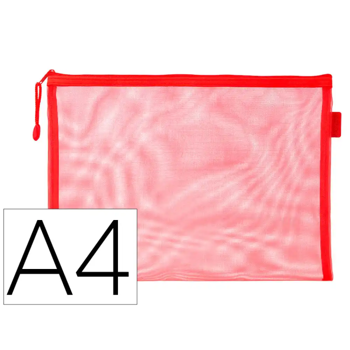 Liderpapel Bolsa zipper bag de poliéster transpirable multiusos tamaño Din A4 color rojo 0 Liderpapel Bolsa zipper bag de poliéster transpirable multiusos tamaño Din A4 color rojo 0