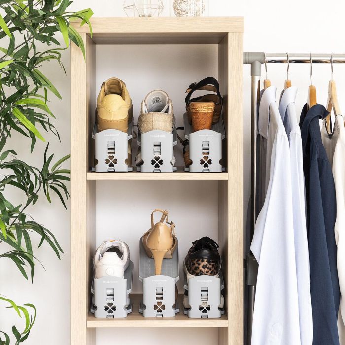 Organizador de Zapatos Regulable Sholzzer InnovaGoods 6 Unidades 8 Organizador de Zapatos Regulable Sholzzer InnovaGoods 6 Unidades 8