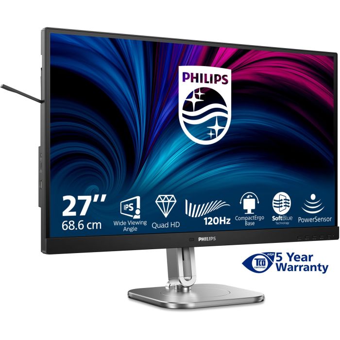 Philips 27B2N4500/00 Monitor 27" Quad HD IPS 120Hz USB HUB Altavoces Ajuste de Altura Giratorio HDMI DP 8