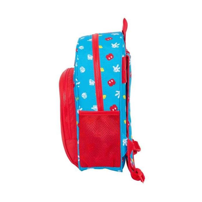 Mochila Escolar Mickey Mouse Clubhouse Fantastic Azul Rojo 28 x 34 x 10 cm 2