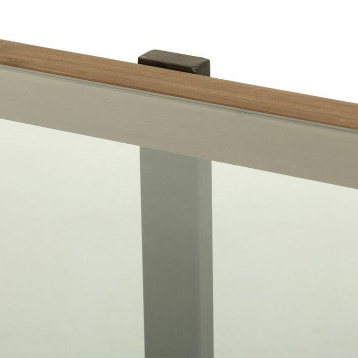 Mesa de Centro Alexandra House Living Marrón Hierro Madera de abeto Vidrio templado 99 x 40 x 99 cm 2