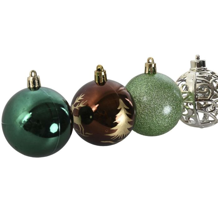 DKD Home Decor Bolas de Navidad Tradicionales Set 30 Unidades de 6cm - Decoración Multicolor PVC (Paquete 12x30x18cm) 3 DKD Home Decor Bolas de Navidad Tradicionales Set 30 Unidades de 6cm - Decoración Multicolor PVC (Paquete 12x30x18cm) 3