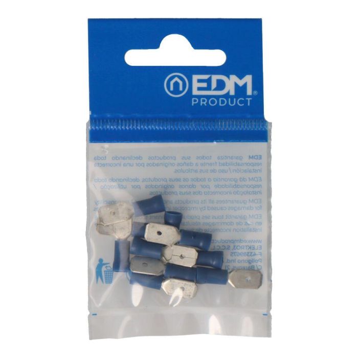 Edm Terminal Faston Macho Preaislado 6,3 mm Blister 10 Unidades Edm Terminal Faston Macho Preaislado 6,3 mm Blister 10 Unidades