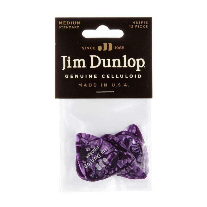 Dunlop Pack 12 Púas Genuine Celluloid Classic Abalon - Medium 3 Dunlop Pack 12 Púas Genuine Celluloid Classic Abalon - Medium 3