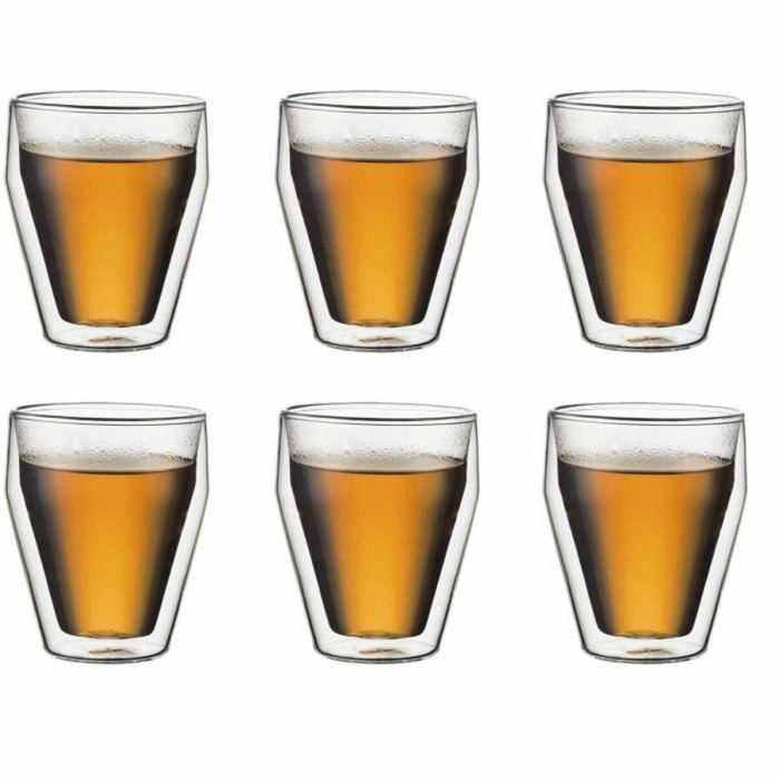 Bodum BOD0699965347444 Juego de 6 vasos térmicos Titlis de doble pared - 0,25 l - Transparente 0 Bodum BOD0699965347444 Juego de 6 vasos térmicos Titlis de doble pared - 0,25 l - Transparente 0
