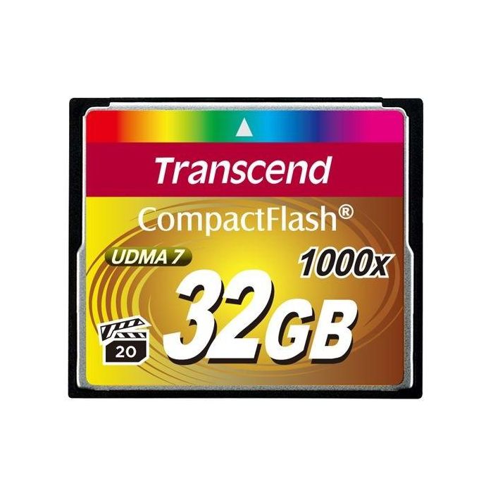 CARD CompactFlash Card 32GB Transcend TS32GCF1000. MLC