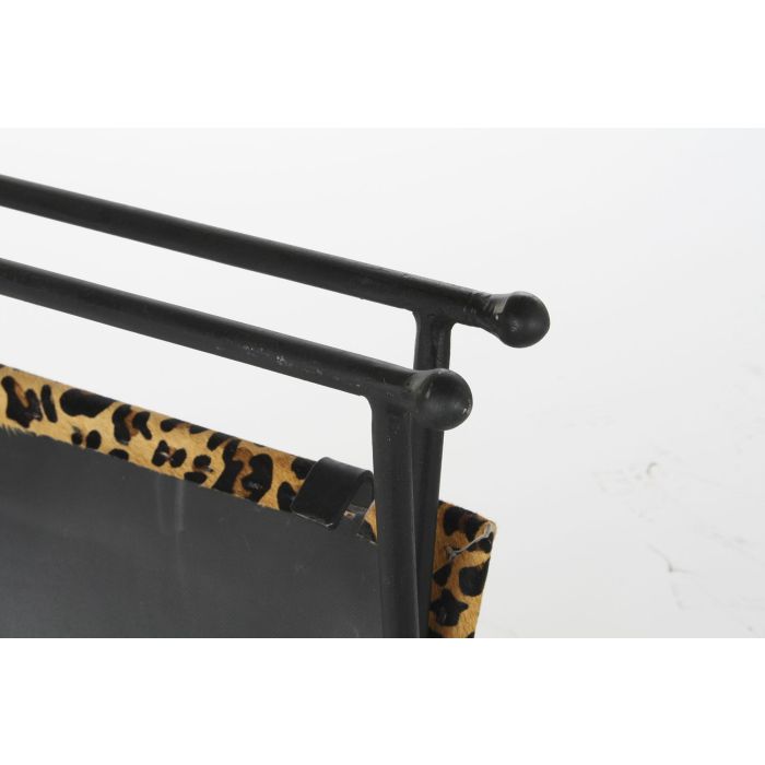 DKD Home Decor Reposapies Colonial 45 x 41 x 55 cm Marron Negro Leopardo 3