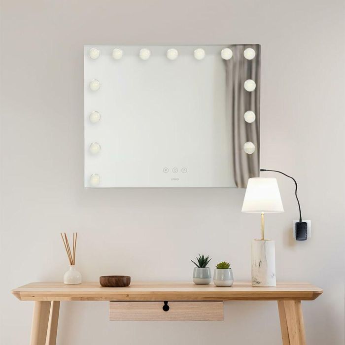 Espejo de maquillaje - LIVOO - DOS207 - 56 x 44 cm - 15 LED - 3 modos de luz 2 Espejo de maquillaje - LIVOO - DOS207 - 56 x 44 cm - 15 LED - 3 modos de luz 2