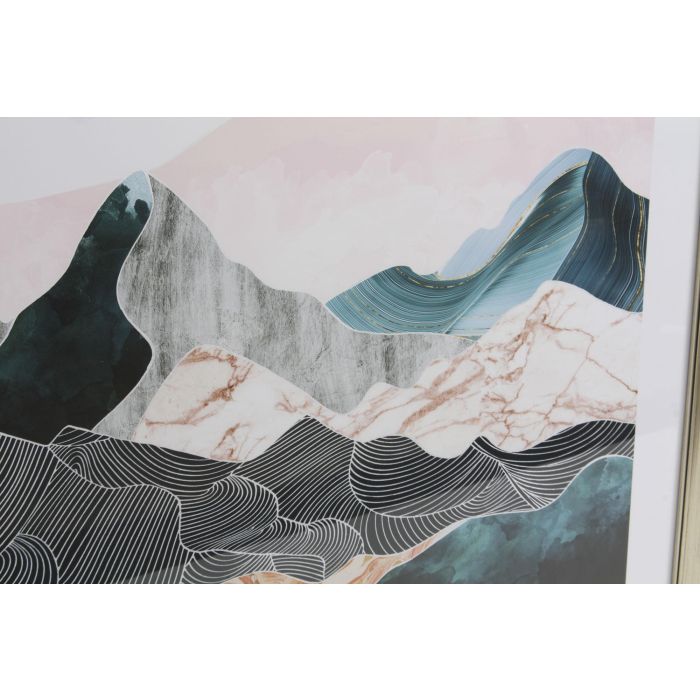 DKD Home Decor Cuadro Oriental Multicolor Negro 70 x 70 x 4 cm MDF y Cristal (3 Unidades) 2