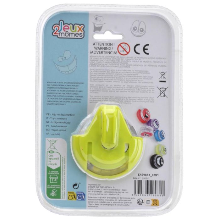 Jeux 2 momes Yoyó Luminoso Seche Pleure con Caras Divertidas y Soporte para Cinturón 5