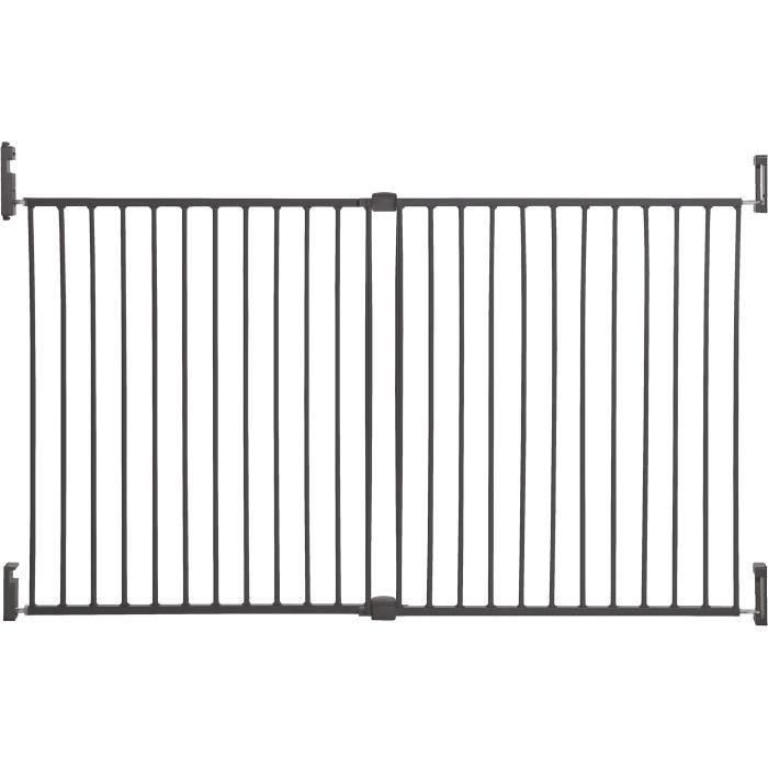 DREAMBABY Barrera de seguridad Extra ancha BROADWAY Gro Gate - Para atornillar - L 76/134,5 x H 76 cm - Gris