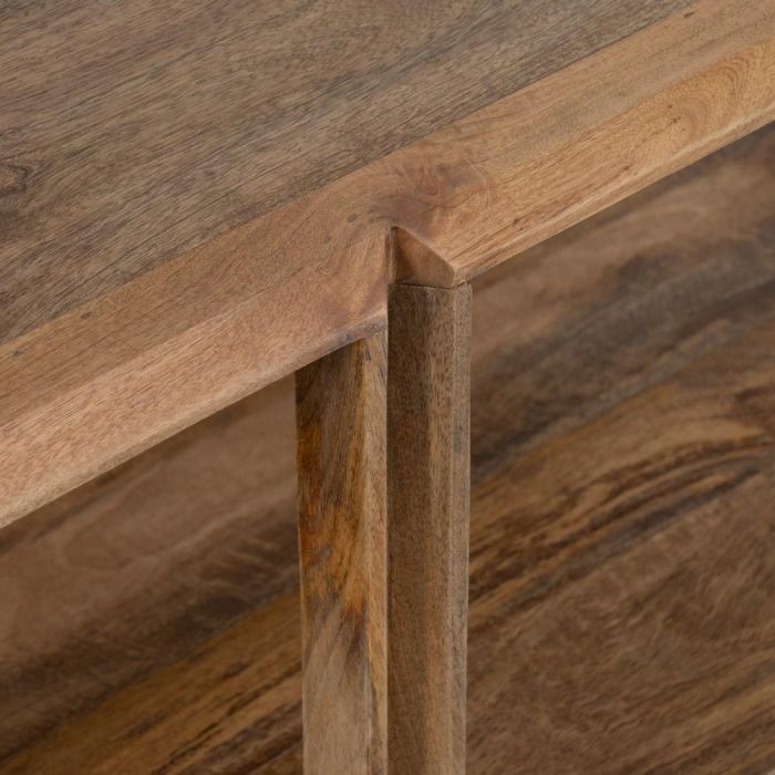 Mesa Centro Marrón Madera de Mango Salón 130 X 80 X 45 cm