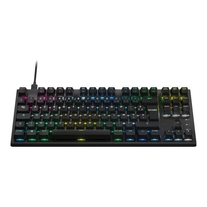 Teclado de juego óptico -mecánico - Azerty - Corsair - K60 Pro TKL - sin pavé digital - RGB retroiluminado - negro (CH -911D01A -FR) 1 Teclado de juego óptico -mecánico - Azerty - Corsair - K60 Pro TKL - sin pavé digital - RGB retroiluminado - negro (CH -911D01A -FR) 1