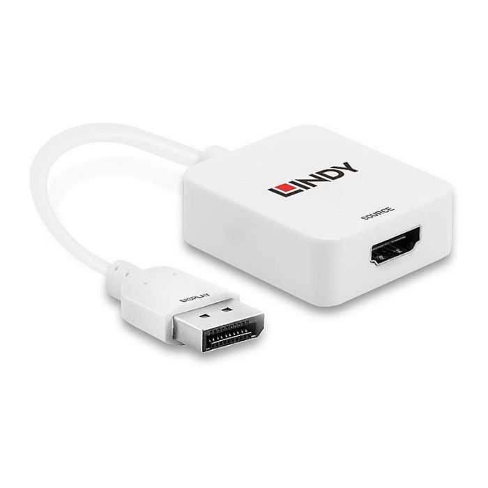 Lindy HDMI 1.4 to DisplayPort 1.1 Converter Soporta Ultra HD 4K Conector para PC Laptop Blu-ray a Monitor DisplayPort Audio 7.1 2