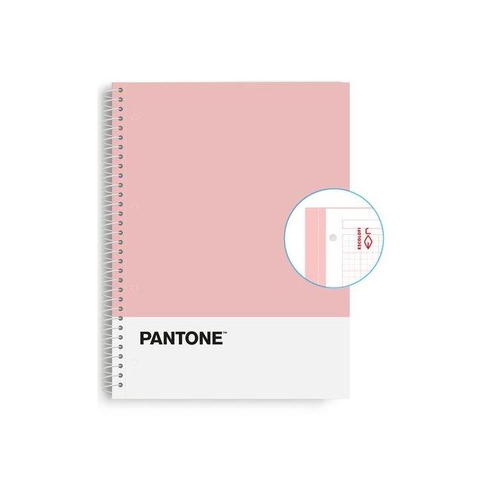 Bloc Escolofi Notebook Pantone Basic A4 80H Cuadric.5X5 90G Rosa (Set de 5)