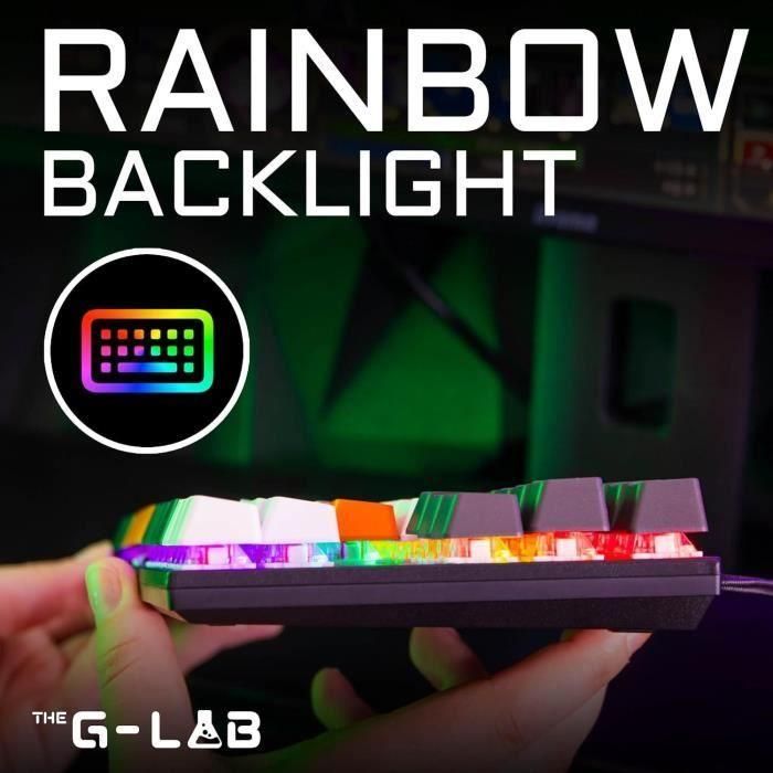 Teclado Gaming - THE G-LAB - KEYZ-MERCURY-C/FR - Mecánico - TKL - 3 colores Blanco+Negro+NaranjaFR 3 Teclado Gaming - THE G-LAB - KEYZ-MERCURY-C/FR - Mecánico - TKL - 3 colores Blanco+Negro+NaranjaFR 3