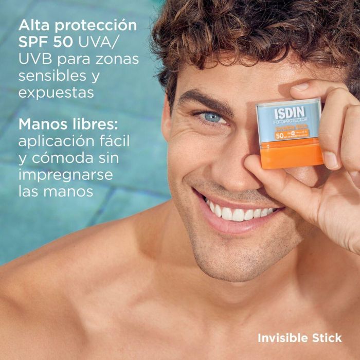 Isdin INVISIBLE STICK SPF50 Protector Solar Facial Barra 10g para zonas específicas, waterproof 2 Isdin INVISIBLE STICK SPF50 Protector Solar Facial Barra 10g para zonas específicas, waterproof 2