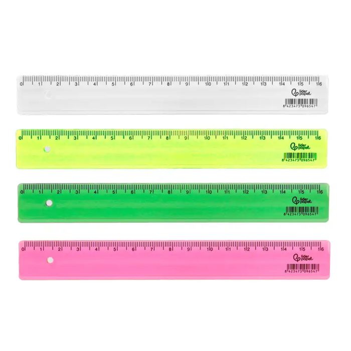 Liderpapel Regla de Plástico 16 cm Cubilete con 100 Unidades Colores Surtidos 1