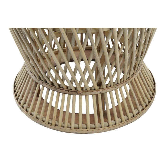DKD Home Decor Mesita Auxiliar Marron Claro 60 x 60 x 52 cm Bambu Doble Cara 3