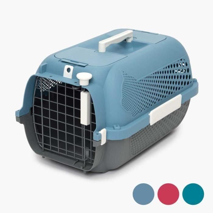 Transportín para gatos - CATIT - Pequeño - Altura máxima del gato 24 cm - Azul grisáceo Transportín para gatos - CATIT - Pequeño - Altura máxima del gato 24 cm - Azul grisáceo