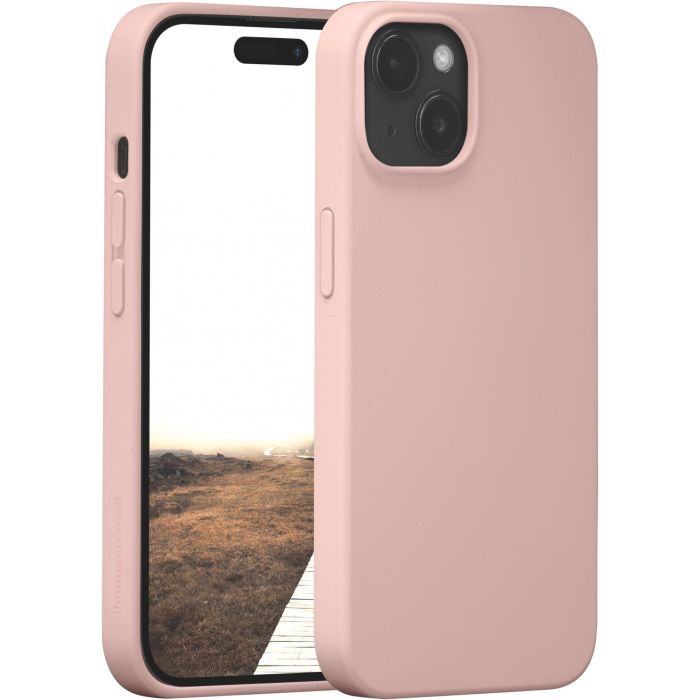 dbramante1928 Monaco MagSafe iPhone 15 Pink Sand - Funda de Silicona Reciclada, 3 Capas Protección Impactos, Agarre Suave 1