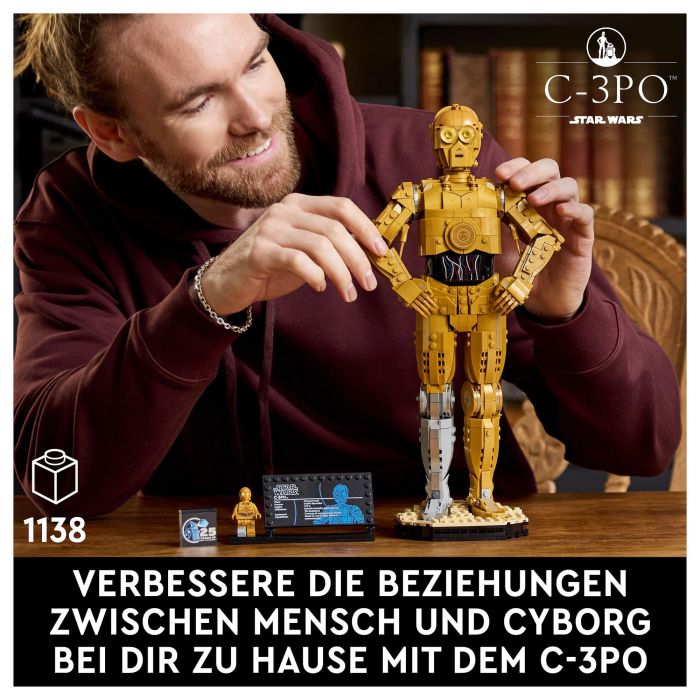 Lego Star Wars 75398 C-3PO Minifigura de Droide para Construir Kit de Modelo para Adultos