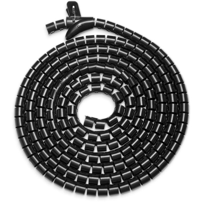 Digitus Manguera en espiral flexible para cables, PET, 5m, negra, con pasacables para escritorio/pared 0 Digitus Manguera en espiral flexible para cables, PET, 5m, negra, con pasacables para escritorio/pared 0