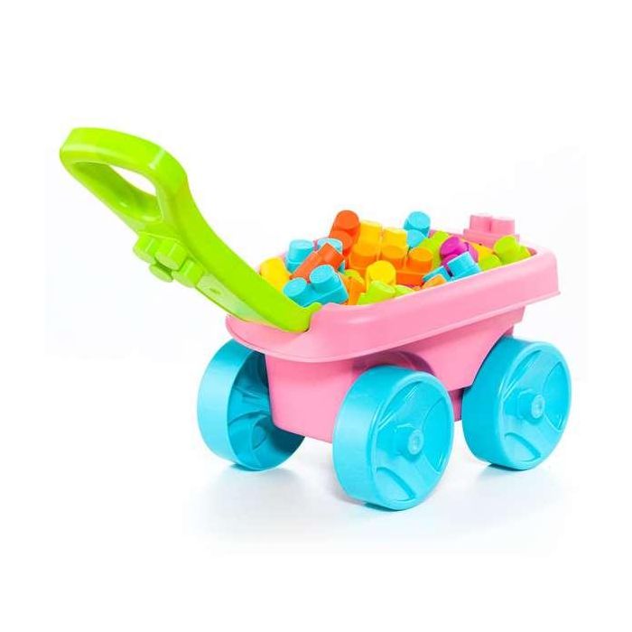 Vagon bloques rosa con 20 piezas 2 Vagon bloques rosa con 20 piezas 2
