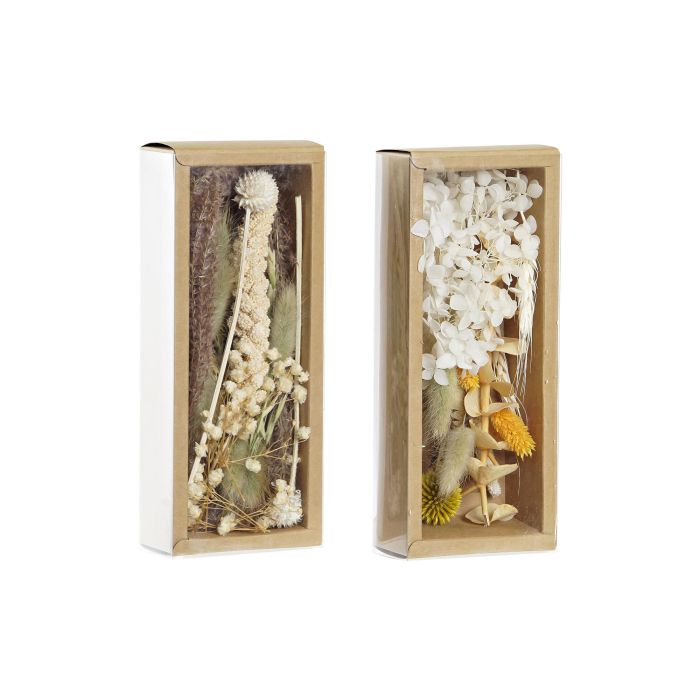 DKD Home Decor Ramo Shabby Amarillo Beige 5 x 23 x 10 cm (6 Unidades) Flor Seca 1