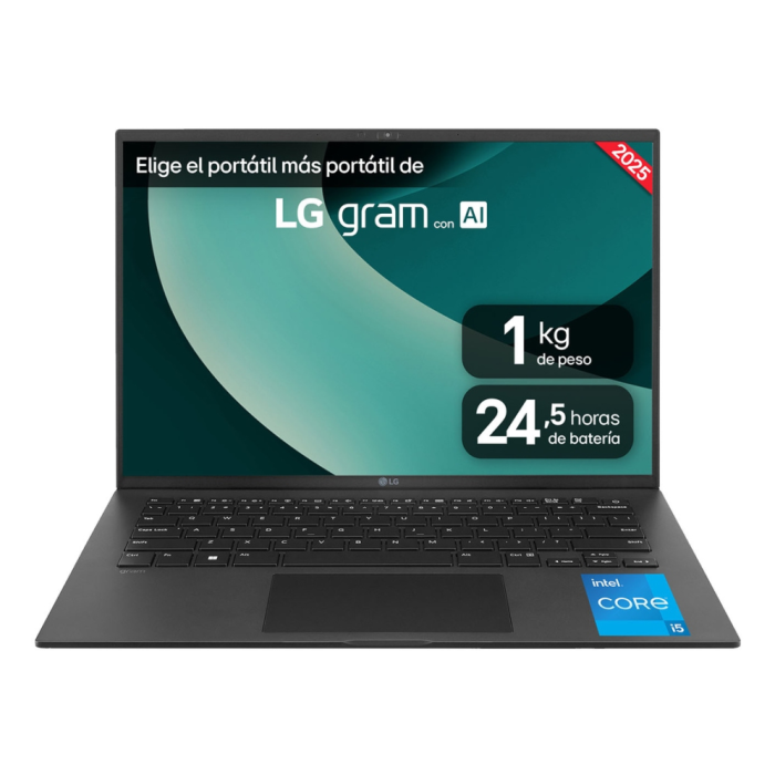 LG 14ZD90RU-G.AX55B Ordenador Portátil Intel Core i5-1334U, 16 GB RAM, 512 GB SSD, 14" WUXGA, FreeDOS, Negro