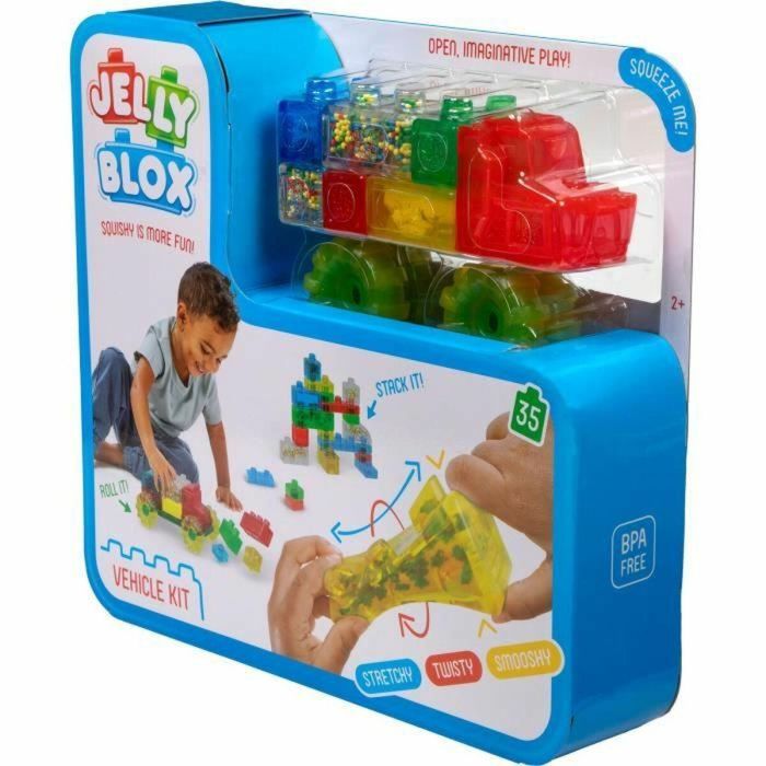 Goliath GOL8720077316942 Jelly Blox Vroom Truck Kit - Bloques de Construcción Blandos con Vehículos para Niños de 2 años 1 Goliath GOL8720077316942 Jelly Blox Vroom Truck Kit - Bloques de Construcción Blandos con Vehículos para Niños de 2 años 1