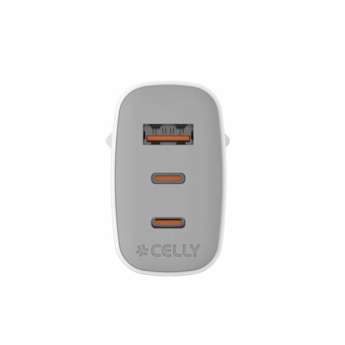 Cargador de Pared Celly UPTC1USB2USBC65 Blanco 3 Cargador de Pared Celly UPTC1USB2USBC65 Blanco 3