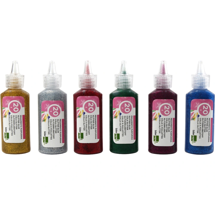 Liderpapel Purpurina fantasia colores metalicos surtidos bote 20 gr 3