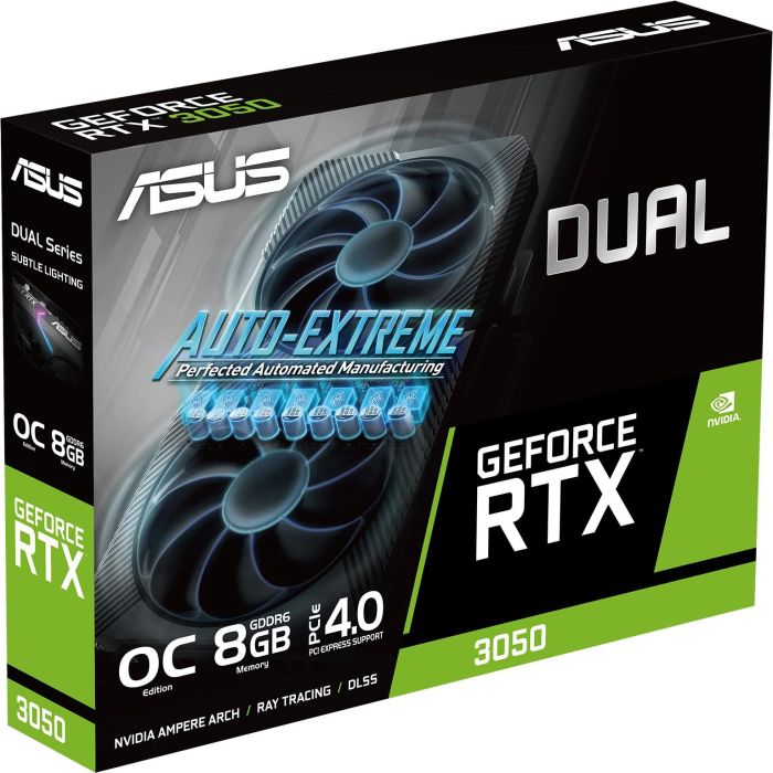 Asus Tarjeta Gráfica Dual RTX3050 8GB GDDR6 V2 - GeForce RTX 3050, PCI Express 4.0, HDMI 2.1, DisplayPort 1.4a 3 Asus Tarjeta Gráfica Dual RTX3050 8GB GDDR6 V2 - GeForce RTX 3050, PCI Express 4.0, HDMI 2.1, DisplayPort 1.4a 3