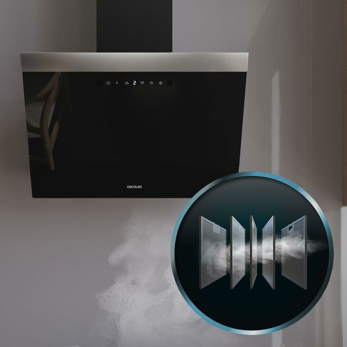 Campana Cecotec Bolero Flux DT 606500 Negro 1 Campana Cecotec Bolero Flux DT 606500 Negro 1