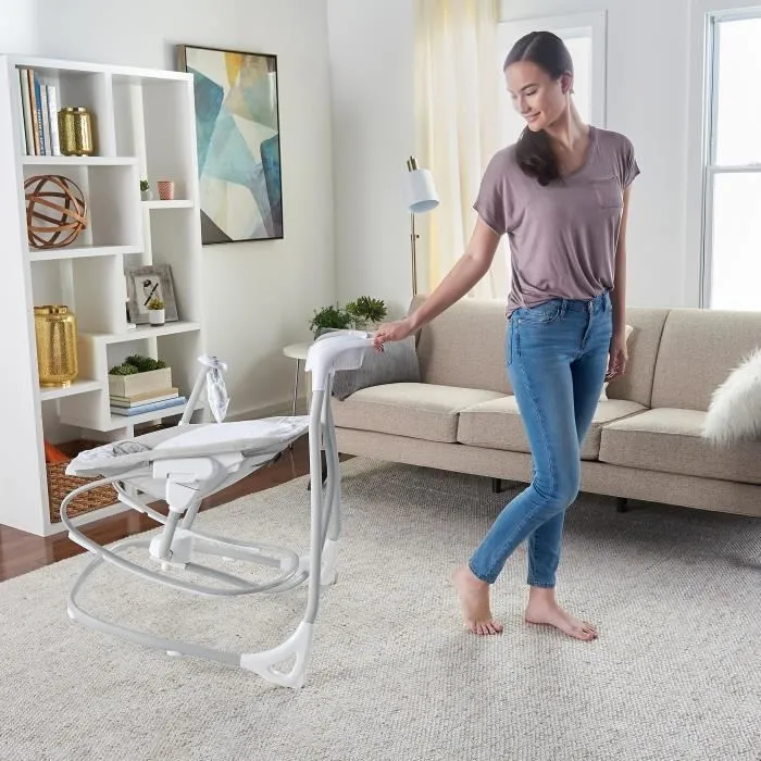 Ingenuity Balancelle-Transat 2 en 1 Raylan Oscilación Música Comodidad Ajustable 6 Velocidades Asiento Giratorio Móvil Mixto 4 Ingenuity Balancelle-Transat 2 en 1 Raylan Oscilación Música Comodidad Ajustable 6 Velocidades Asiento Giratorio Móvil Mixto 4