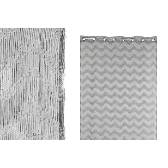 Cortina Urban DKD Home Decor Gris 260 x 260 x 140 cm (2 Unidades)