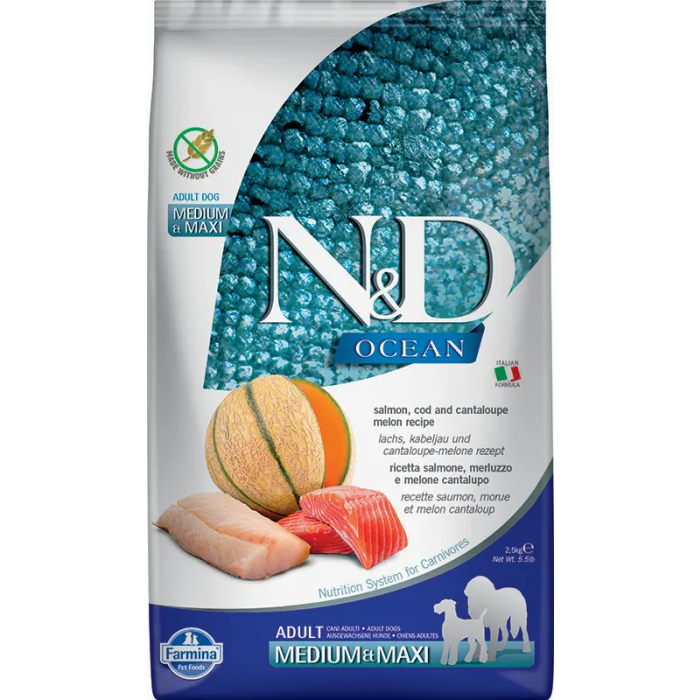 Farmina N&D Dog Ocean Salmon Bacalao Medium Maxi 2,5 kg Farmina N&D Dog Ocean Salmon Bacalao Medium Maxi 2,5 kg