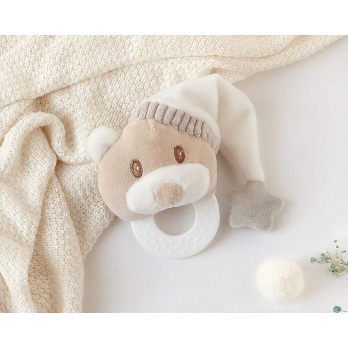 KioKids Mordedor Peluche Osito con Gorro para Bebés +0 meses | Alivia Dentición y Masajea Encías | Poliéster y EVA | Beige 0 KioKids Mordedor Peluche Osito con Gorro para Bebés +0 meses | Alivia Dentición y Masajea Encías | Poliéster y EVA | Beige 0