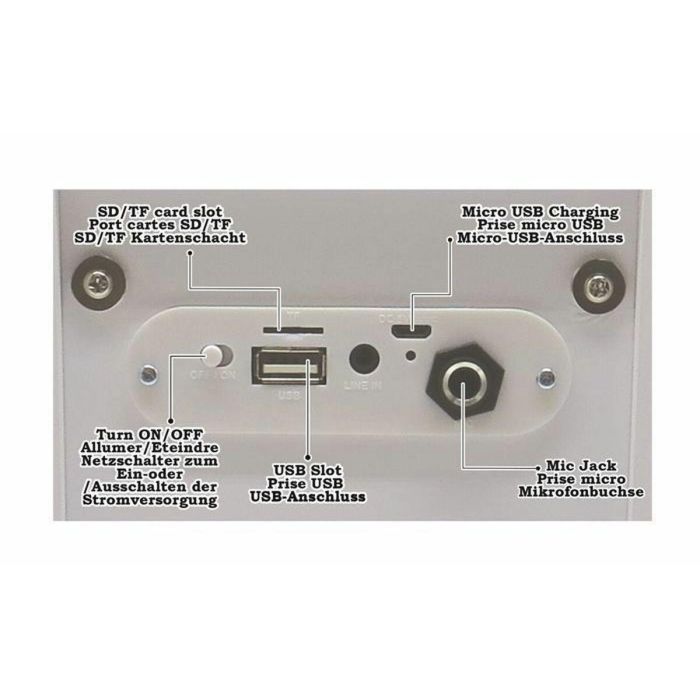 Lexibook iParty Altavoz Bluetooth Portátil con Micrófono y Efectos de Luz, Sonido Potente 24W, Bluetooth 5.0, USB, SD, Aux 2 Lexibook iParty Altavoz Bluetooth Portátil con Micrófono y Efectos de Luz, Sonido Potente 24W, Bluetooth 5.0, USB, SD, Aux 2