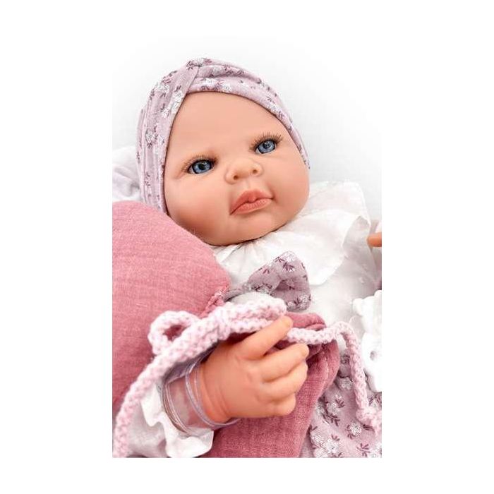 Reborn vestido camisa blanca + corazon mecanismo besistos y almohada rosa maquillaje: 18500-24 50 cm 2 Reborn vestido camisa blanca + corazon mecanismo besistos y almohada rosa maquillaje: 18500-24 50 cm 2