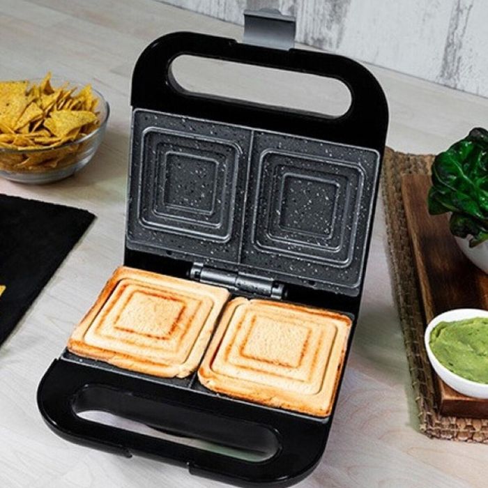 Sandwichera Cecotec Rock´nToast 750W Negro Inox 750 W 2 Sandwichera Cecotec Rock´nToast 750W Negro Inox 750 W 2