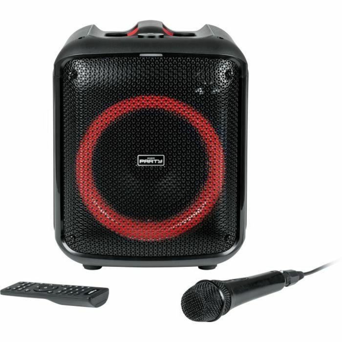 Bigben Interactive BIG3499550388367 Altavoz Luminoso Inalámbrico PartyBTHPMAX, Bluetooth 5.3, 200W, USB, SD, Aux-In, Micrófono Karaoke