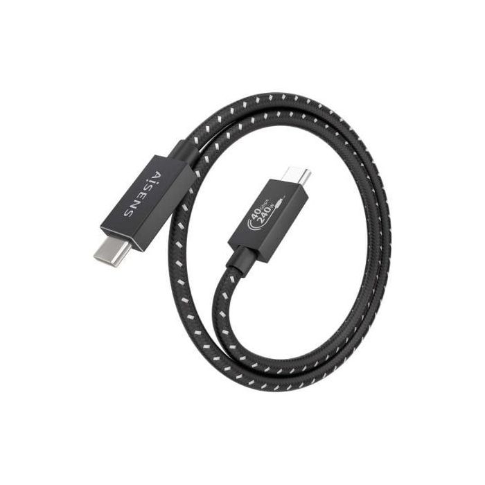 AISENS A156-0866 Cable USB4 Gen 3x2 USB-C a USB-C 40Gbps 8K@60Hz 240W Power Delivery E-Mark 0,5m Negro 1 AISENS A156-0866 Cable USB4 Gen 3x2 USB-C a USB-C 40Gbps 8K@60Hz 240W Power Delivery E-Mark 0,5m Negro 1